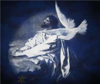 JESUS Praying Garden~Holy Spirit Comforter~Christian Fabric Quilt 