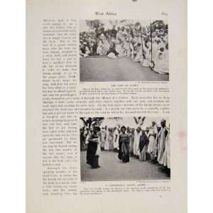  West Africa Emir Ilorin Ceremonial Dance Old Print Art 