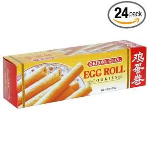 Khong Guan Egg Roll Cookies, 4.4 Ounce Pack (Pack of 24)  