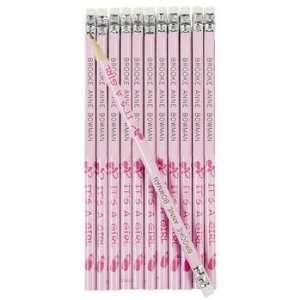  Personalized Its A Girl Pencils   Basic School Supplies 