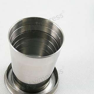 Stainless Steel Travel Hiking Folding Collapsible Cup  