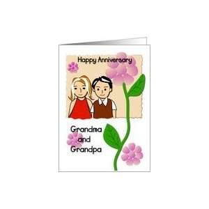 Happy Anniversary Grandma and Granpa Card