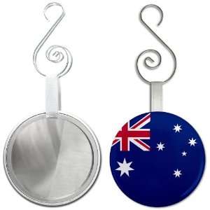 AUSTRALIA World Flag 2.25 inch Glass Mirror Backed 