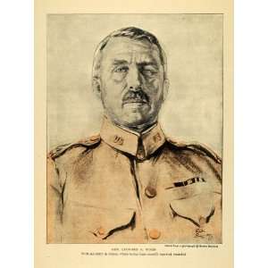 1918 Print General Leonard Wood Portrait Army Chief Staff 