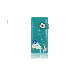  ESPE Sing Blue Large Long Clutch Wallet Coin Card 