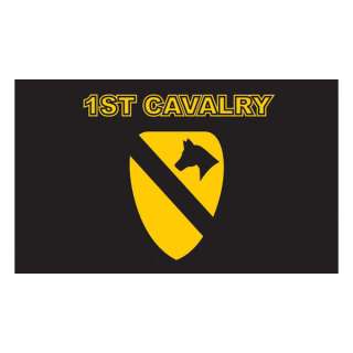 1ST CAVALRY DIVISION BLACK BACKGROUND 3X5 Flag  