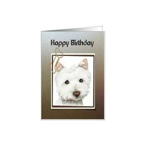  Happy Birthday, cute Westie dog greeting card Card Health 