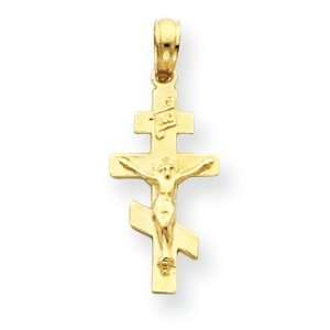  14k Eastern Orthodox Crucifix Charm Jewelry