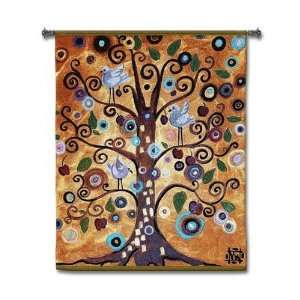 Family Tree Style Handwoven Wall Hanging Fabric Tapestry Home Decor