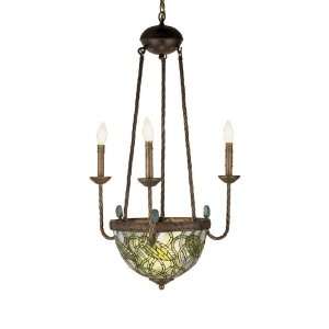  22W Lotus Bud 3 Lt Chandelier W/Invert