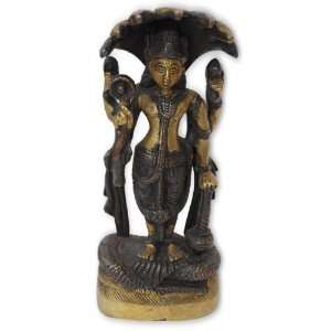  Snake Standing Vishnu Statue from India