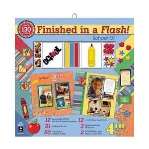  New   Finished In A Flash Page Kit 12X12   School by Hot 