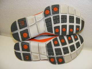 Nike Free 7.0 Women 7 Running Shoe Velcro Orange Gray White 