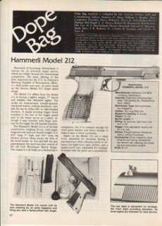 1983 HAMMERLI ARTICLE MODEL 212 PISTOL  