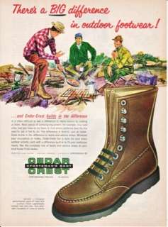 Cedar Crest Sportsman Boots 1967 Print Ad  