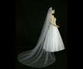 1T Ivory Bridal Wedding Cathedral Cut Edge Veil  