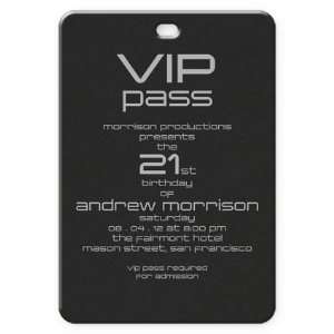 VIP Pass Birthday Invitation