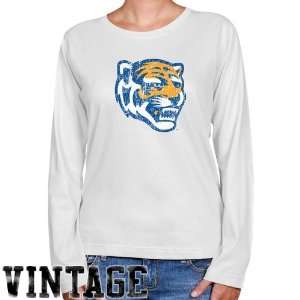 NCAA Memphis Tigers Ladies White Distressed Logo Vintage 