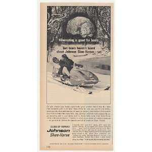    1965 Johnson Skee Horse Snowmobile Print Ad