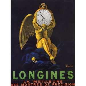  WATCH LONGINES ANGEL SMALL VINTAGE POSTER REPRO