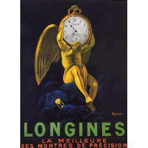  WATCH LONGINES ANGEL FINE VINTAGE POSTER CANVAS REPRO 