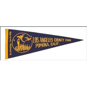  Vintage LOS Angeles County Fair Pennant 1940 Everything 