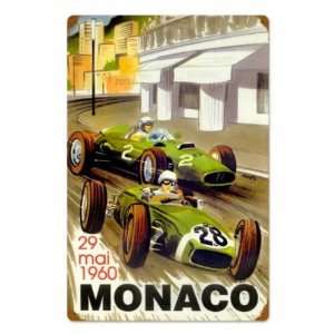  1960 Monaco Races Vintage Metal Sign Car Auto Race 16 X 24 