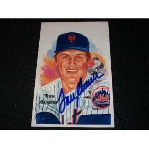  New York Mets HOF Tom Seaver Auto Signed Perez Steele Art 