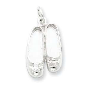  Sterling Silver Ballet Slippers Charm West Coast Jewelry 