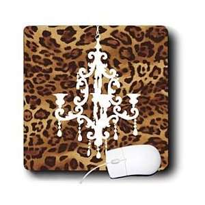  311 Brown Leopard Print with white Chandelier 