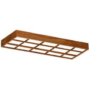  American Fluor #PKWL432R8 4 40W Oak Grid Fixture Kitchen 