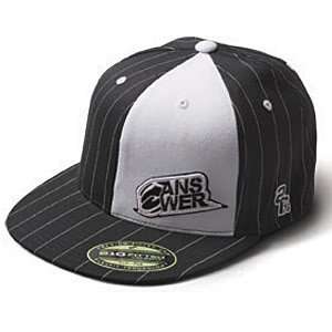 Answer Racing Sittin Sideways Hat   Large/X Large/Black 