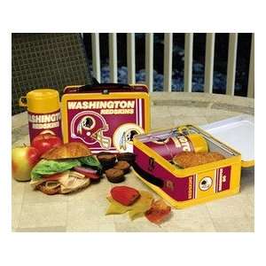  Redskins NFL Tin Lunch Box With Thermos 