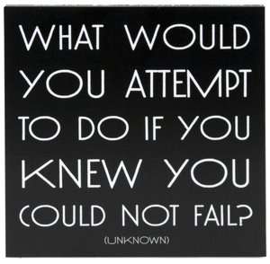   You Attempt To Do If You Knew You Could Not Fail? by Quotable Cards
