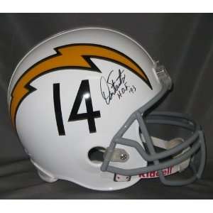  Dan Fouts Signed Chargers Throwback Full Size Helmet 