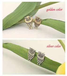 pair Retro Vintage Owl Earring (2 colors) free ship  