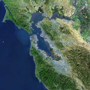  San Francisco, California, Satellite View Photographic 