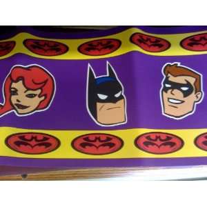   Robbin Wall Border Retro Look Purple with Logo and Animated Characters