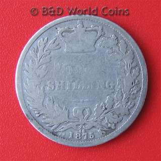 GREAT BRITAIN 1875 SILVER 1 ONE SHILLING DIE # 58  