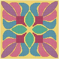 Pattern shown in virtual stitches