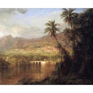  Tropical Scene by Frederic Edwin Church,11 x 14 Canvas 