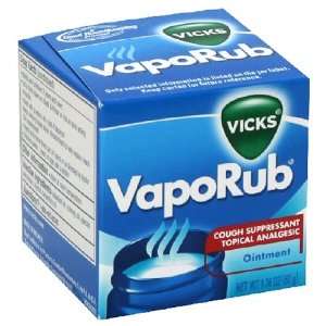 Vicks VapoRub Cough Suppressant/Topical Analgesic, Ointment, 1.76 oz.
