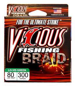 VICIOUS BRAID FISHING LINE 300 YARDS 80 LB  