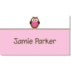  Cute Pink Owl Calling Cards