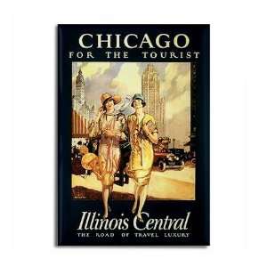  Chicago   for the tourist vintage art magnet Art Rectangle 