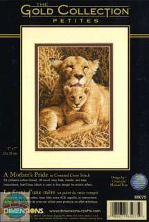 Cross Stitch Kit ~ Lioness & Lion Cub A Mothers Pride 088677650759 