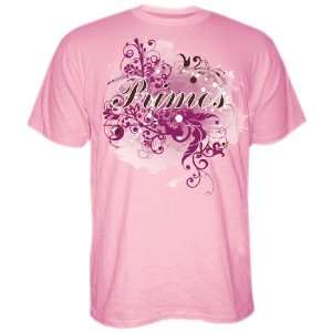   Ladies Floral Design Short Sleeve T Shirt (Pink)
