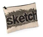 Product Image. Title Sketch Rubbed Out Fabric Accessory Pouch (7 