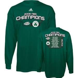 Boston Celtics 2008 NBA Champions Long Sleeve Roster T Shirt  