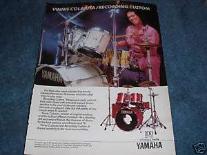 Yamaha Recording Custom Drums   Vinnie Colaiuta 1988 Ad  